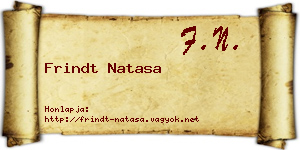 Frindt Natasa névjegykártya